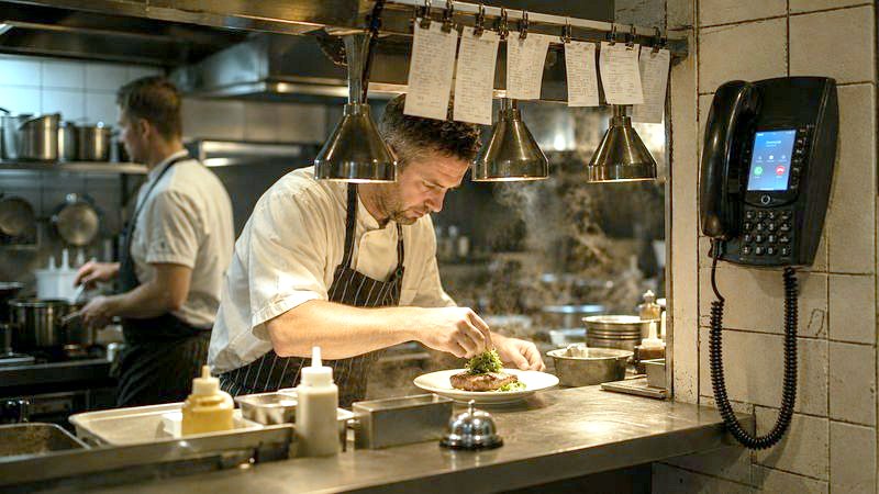 Restaurants: at work, unable to reach a ringing phone.
